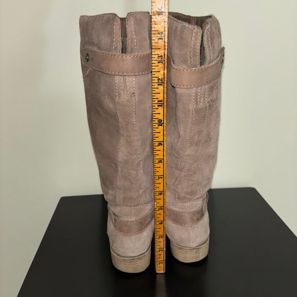 Naturalizer N5 Comfort Knee High Suede Riding Boots 8W Wide Calf Brown Lug Sole - Picture 5 of 7